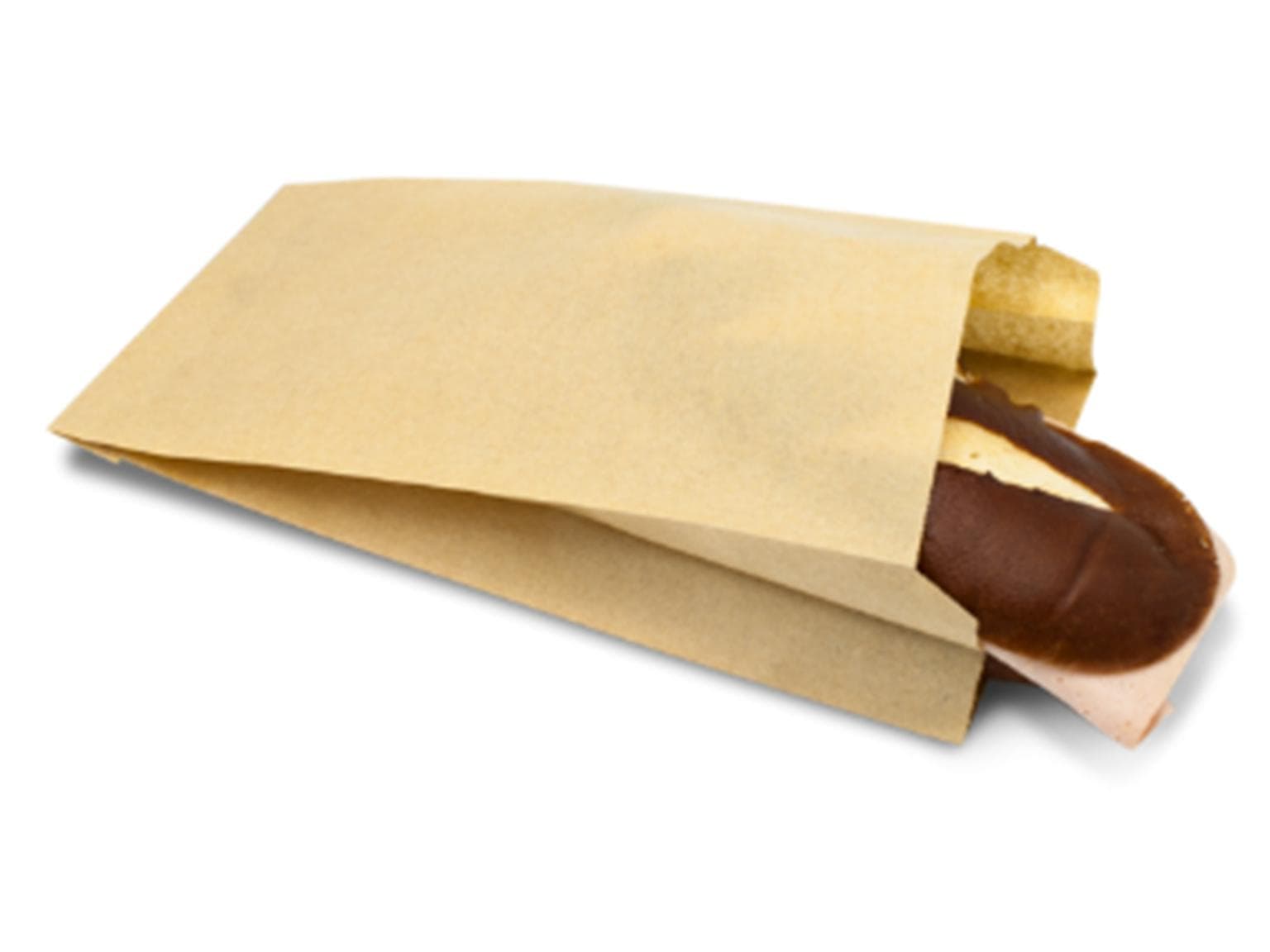 Seitenfaltenbeutel Pergamentersatz braun fettdicht, 40 gm2, PB2, 15 x 6.5 x 31 cm