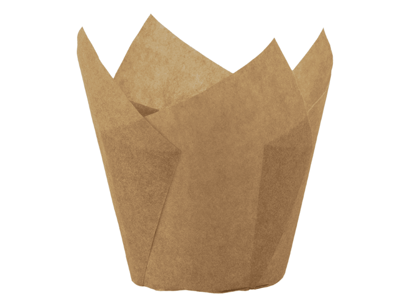 Muffin Tulip-Wrap aus backfestem Papier Ø 5 x 5-9 cm, braun, fettdicht