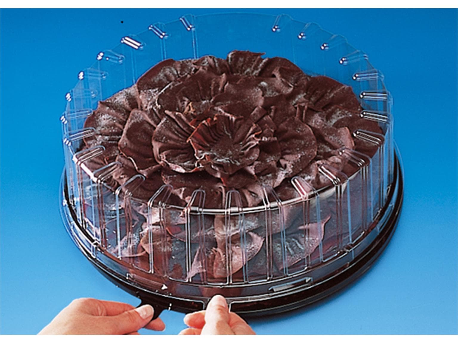 Haube zu Kuchen- und Tortenplatte aus PET/rPET, Ø 160 mm - Höhe 80 mm