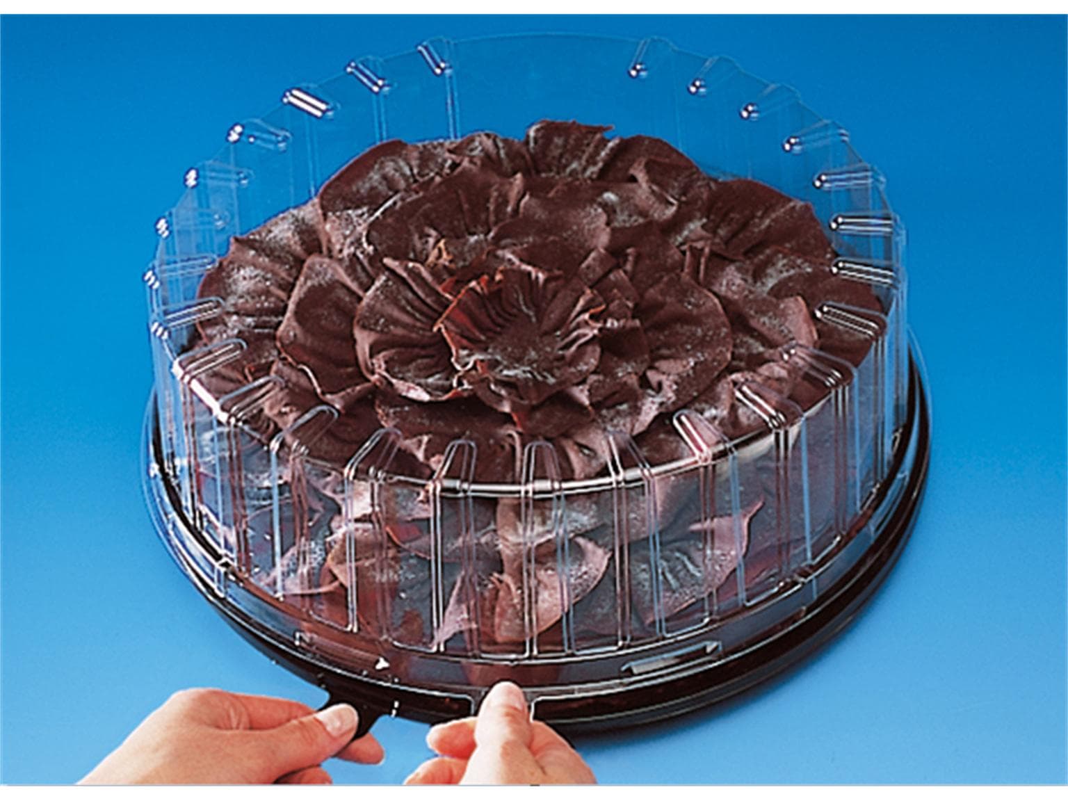 Haube zu Kuchen- und Tortenplatte aus PET/rPET, Ø 240 mm - Höhe 80 mm