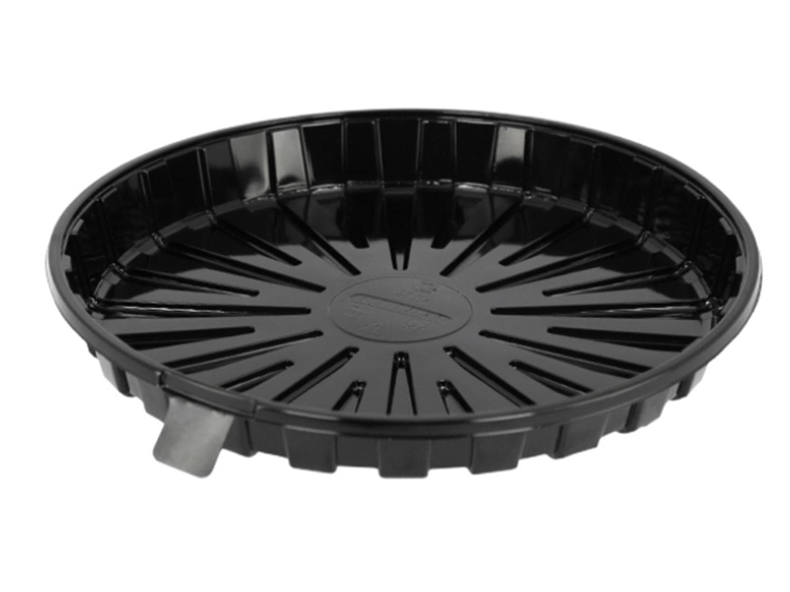 Kuchen- und Tortenplatte aus rPET/PET schwarz, rund Ø 255 mm (innen), H: 20 mm