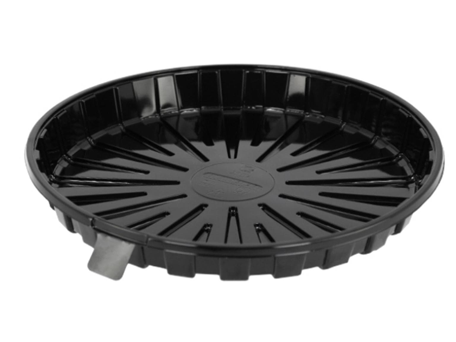 Kuchen- und Tortenplatte aus rPET/PET schwarz, rund Ø 285 mm - Höhe 20 mm