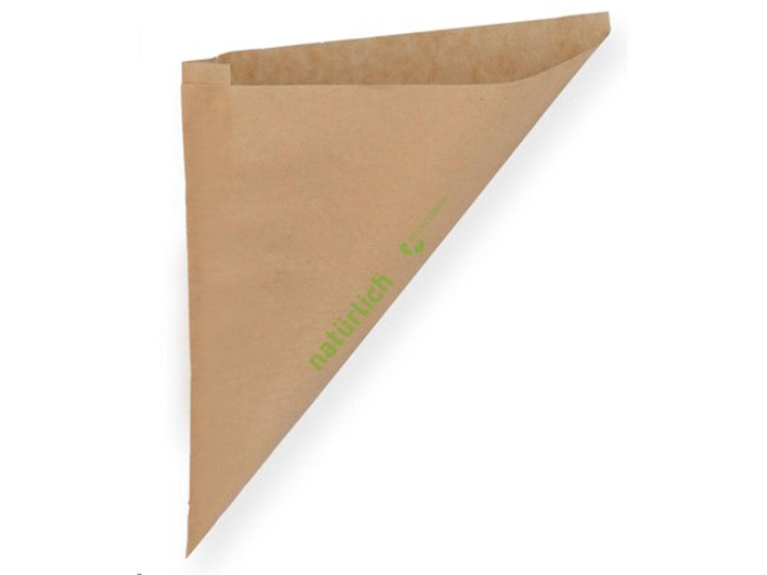 Pommestüte aus braunem Pergament- ersatz, fettdicht, 17 cm, 100 g, ohne