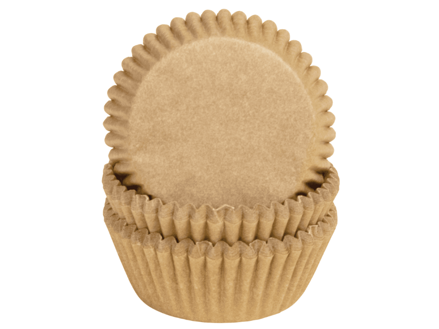 Backförmchen aus backfestem Papier Ø 50 mm, Höhe 32 mm, braun, fettdicht