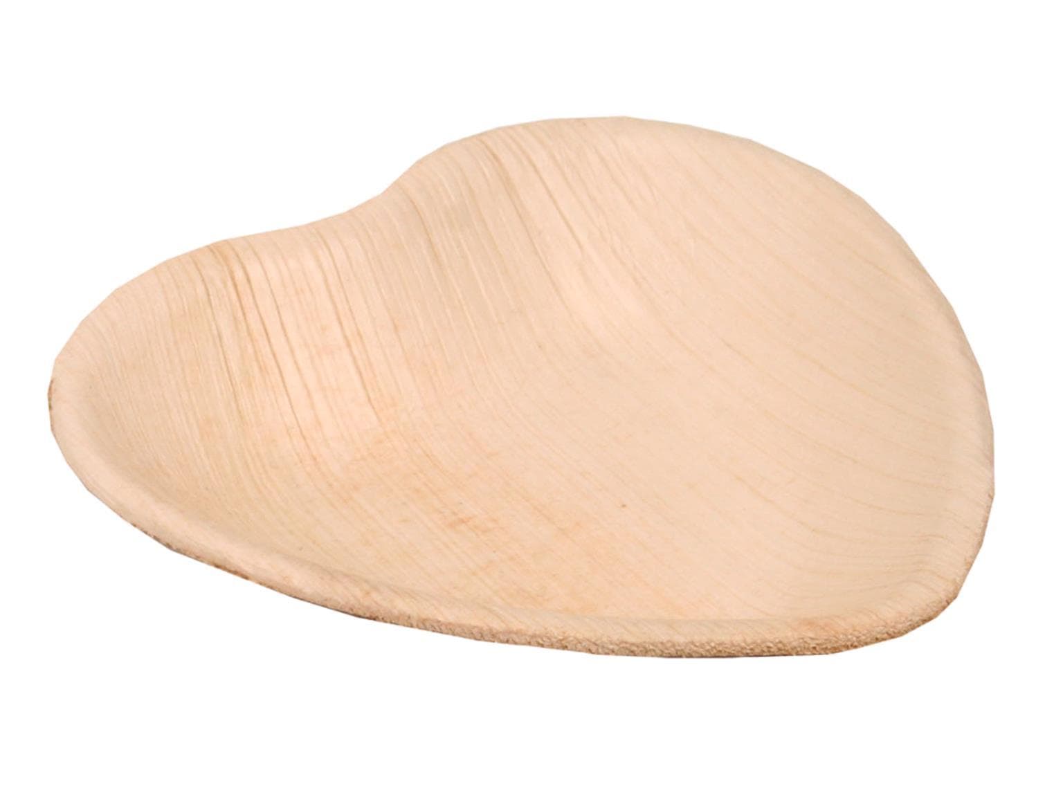 Palmblatt Schale herzförmig, 11.5 x 12 cm