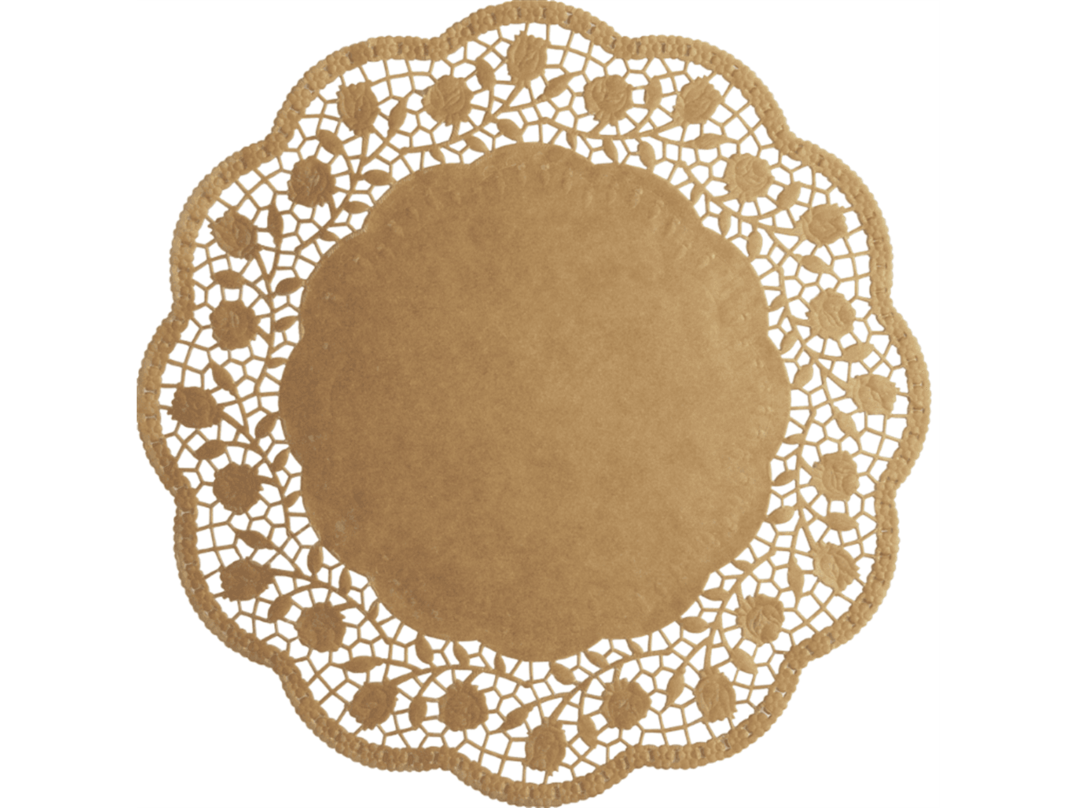 Tortenspitzen ø 36 cm, rund, braun, unbedruckt, unbeschichtet