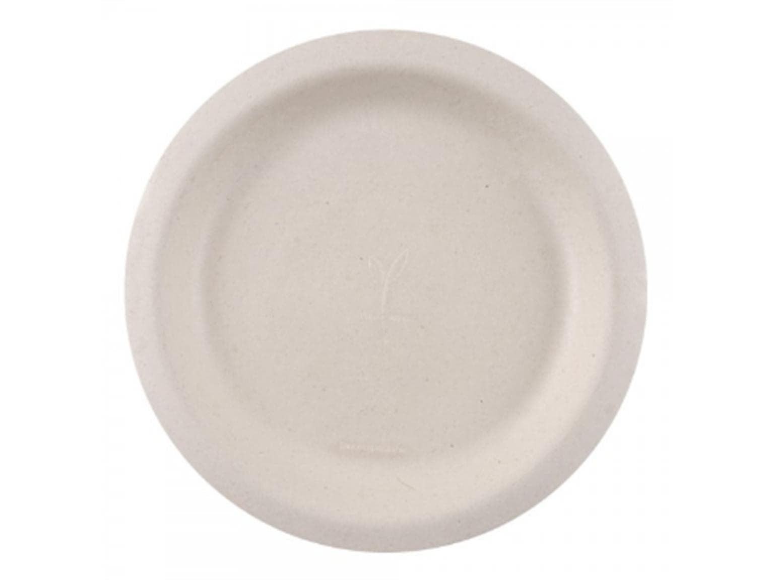 Teller aus Bagasse rund, ø 22.5 cm natur