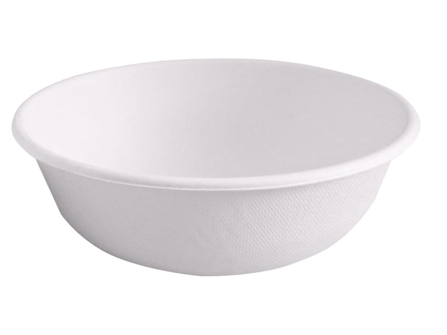 Teller/Schale aus Bagasse 550 ml, rund ø 20.5 cm, Höhe 3.0 cm, weiss