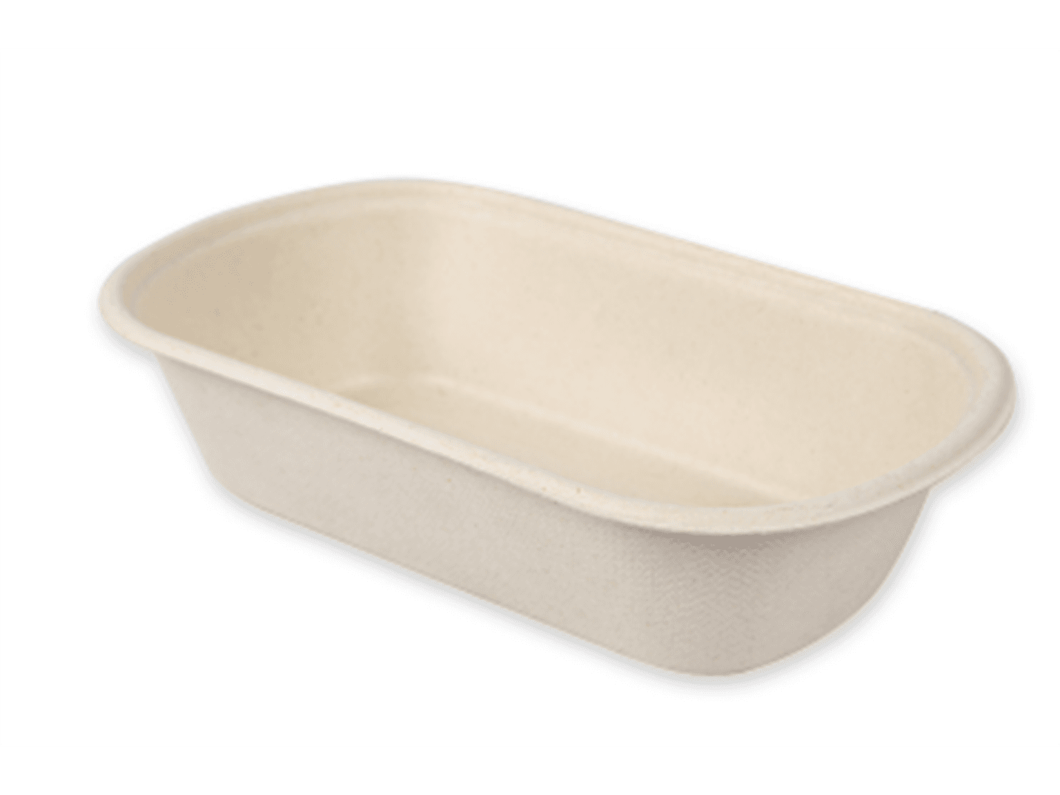 Menüschale aus Bagasse, natur 800 ml, 236 x 135 x 55 mm
