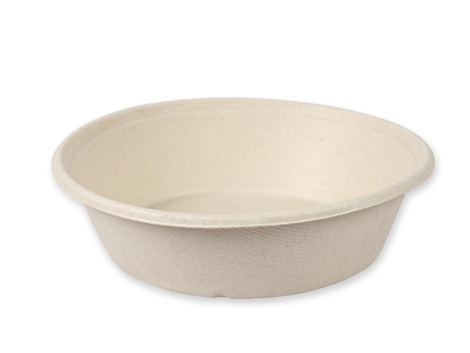 Salatschale aus Bagasse, rund, ø 19.4 cm, Höhe: 5.2 cm, 900 ml, natur