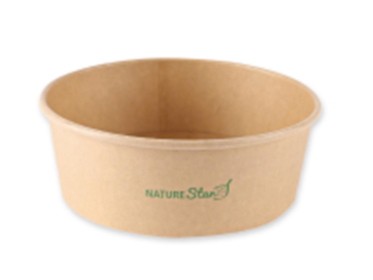 Salat-/Menüschale, Kraftkarton braun rund, ø 185 mm, Höhe 66 mm, 1300 ml,