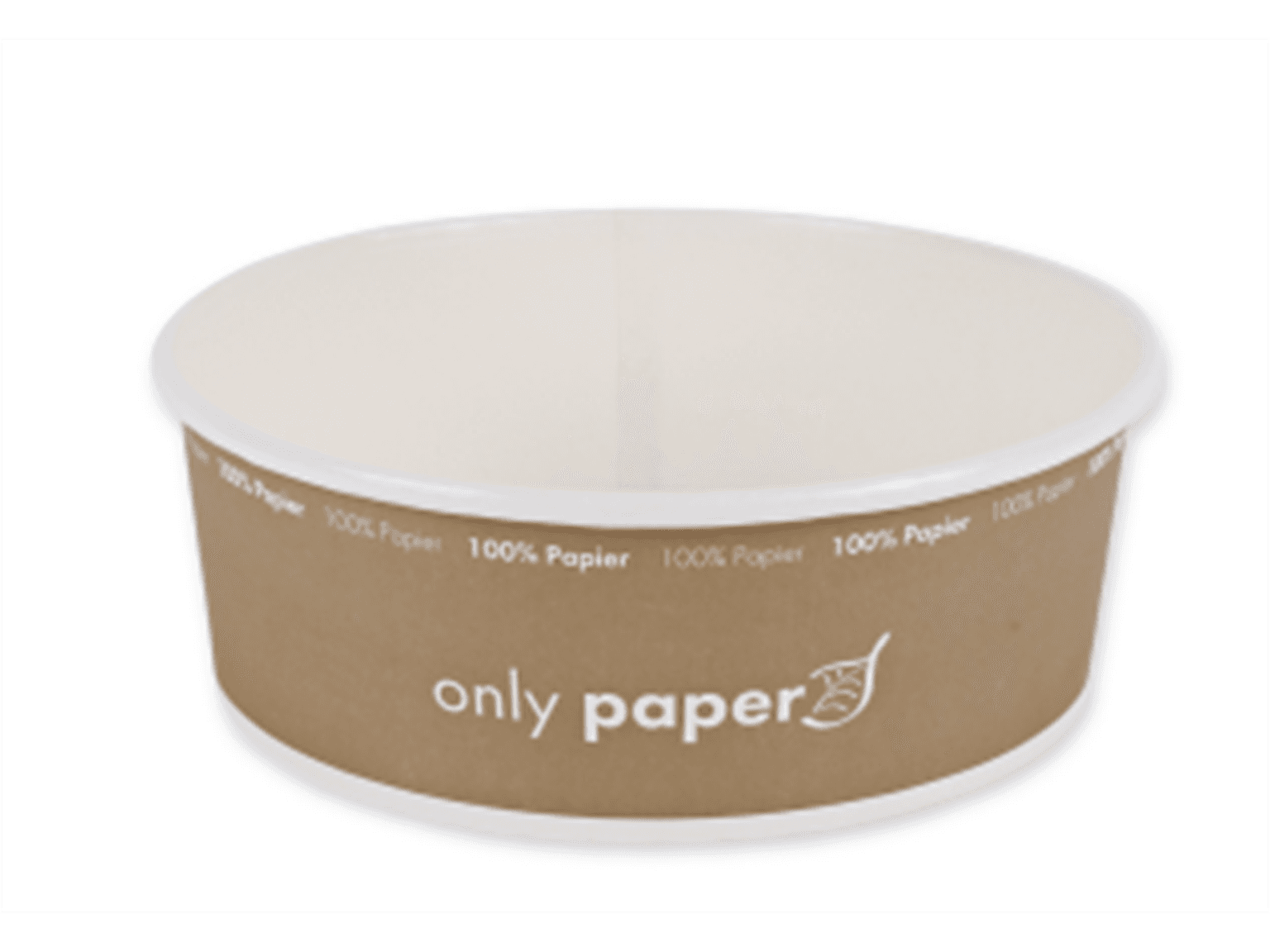 Salat-/Menüschale, Kraftkarton weiss rund, ø 185 mm, Höhe 66 mm, 1300 ml,