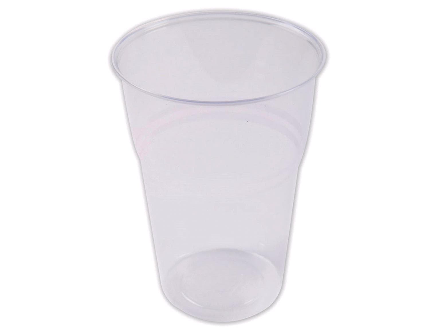 BIO Trinkbecher aus PLA transparent, 2 dl, geeicht, Gesamtvolumen 2.5 dl,