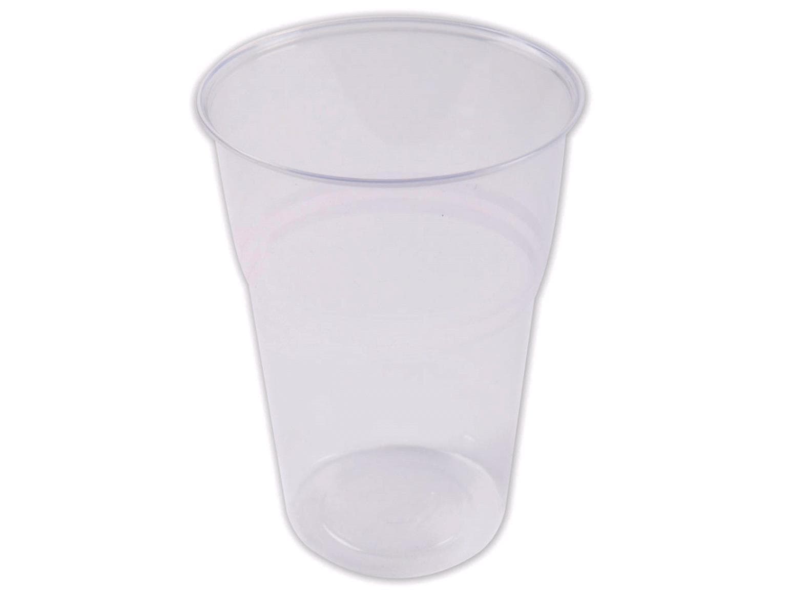 BIO Trinkbecher aus PLA transparent, 4 dl, ø ca.85 mm, Höhe 130 mm, geeicht,