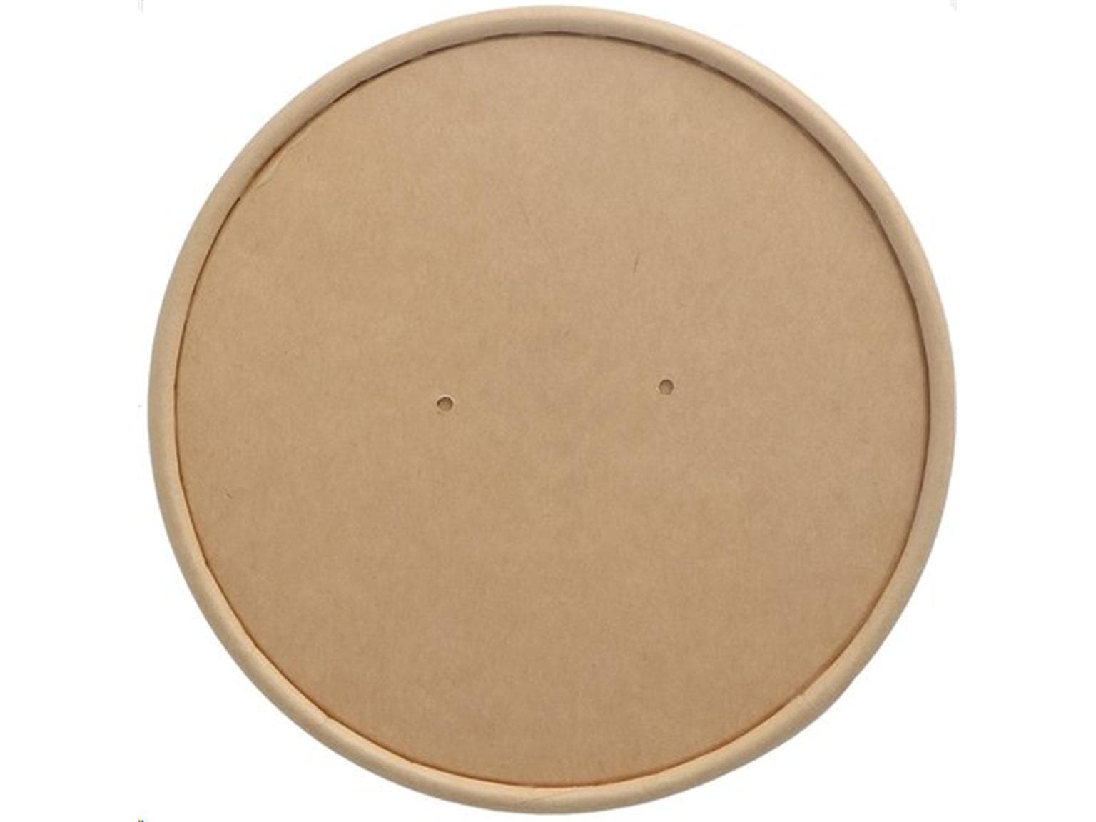 Deckel aus braunem Kraftpapier extra- stark, mit kleinen Ventillöchern (zum