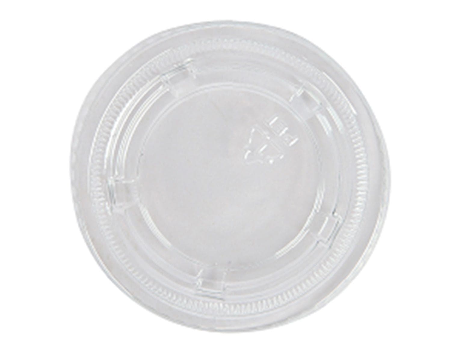 Flachdeckel aus PET transparent, recycelbar, passend zu Dressingbecher