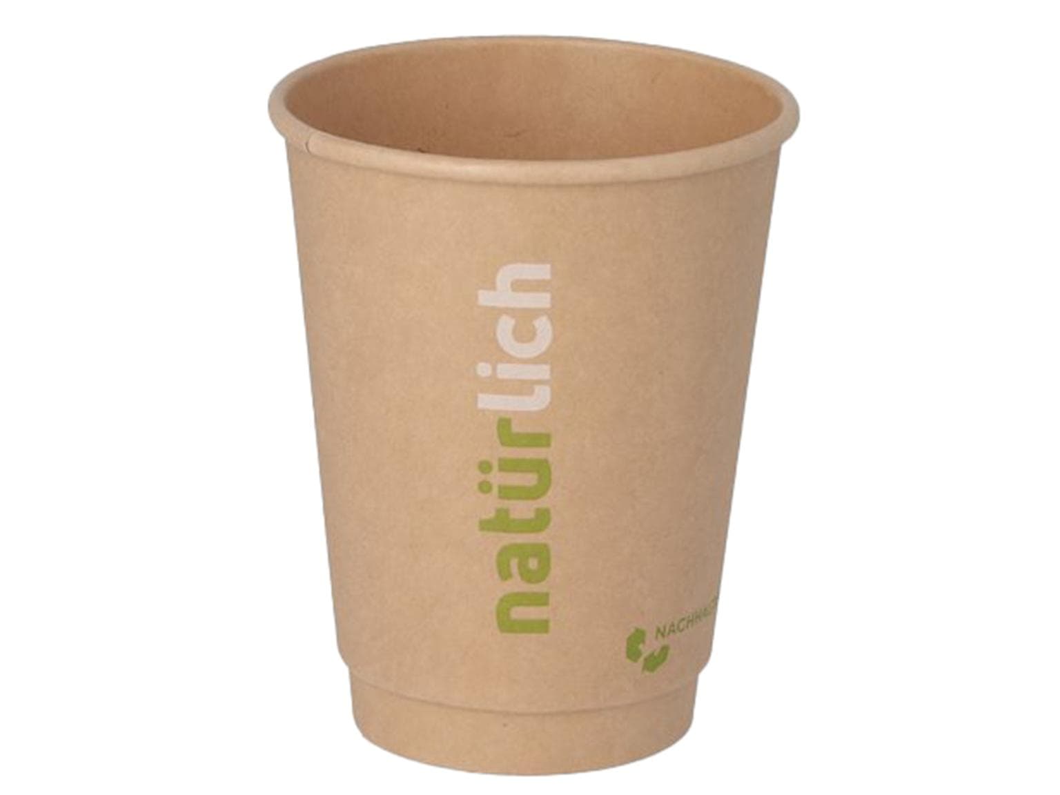 Kaffeebecher 2 dl braun, aus umwelt- freundlicher Pappe, doppelwandig