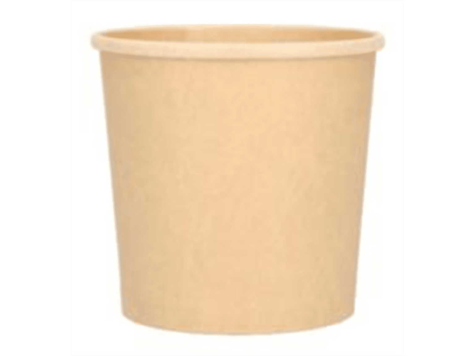 Suppenbecher rund aus braunem Kraft- papier, 400 ml, PE-beschichtet, mit