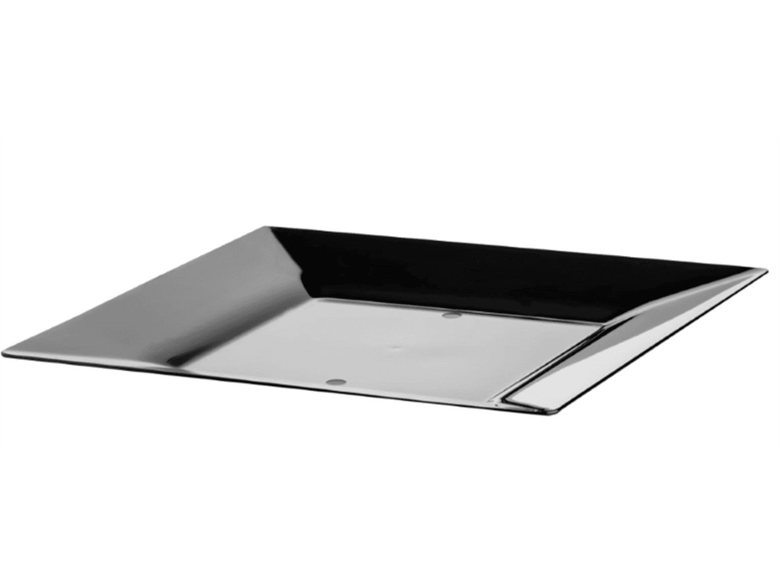 Teller aus Kunststoff, quadratisch 230 x 230 x 18 mm, schwarz