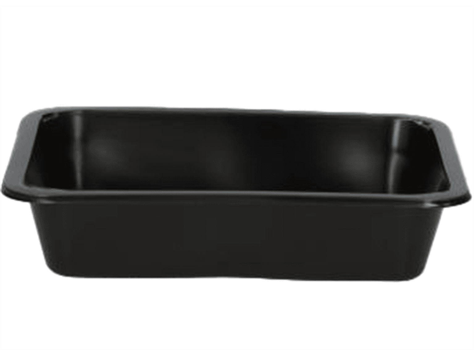 Mehrweg Menübox aus Kunststoff, 1270 ml, 227 x 178 x 50 mm, schwarz, ungeteilt
