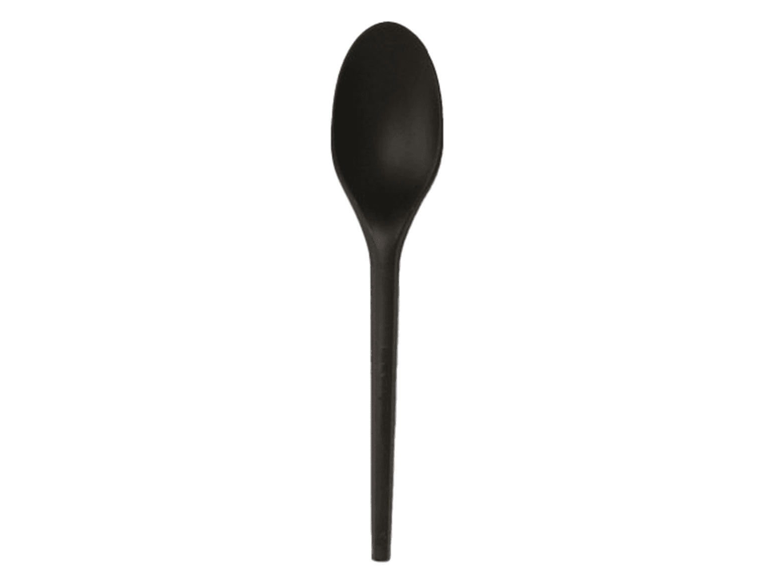 Löffel aus Bio-Plastik CPLA schwarz, Länge 16.5 cm