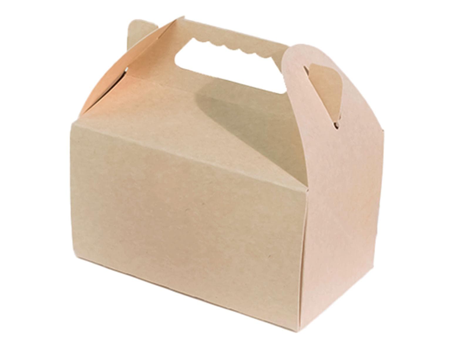 Tragekarton aus braunem Karton 17 x 10 x 9.7 cm, unbedruckt, faltbar