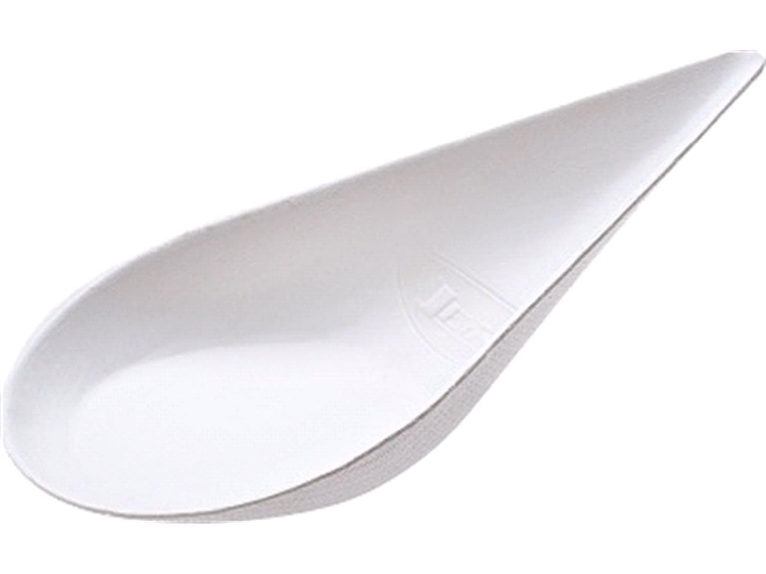 Fingerfood Löffel aus Bagasse, 10.5 x 5.5 cm, weiss