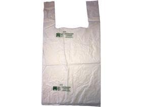 Hemdchentragetaschen "Bio" 20 my, bioweiss, 300 + 200 x 600 mm, unbedruckt