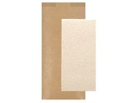 Bestecktasche aus braunem Kraftpapier enggerippt, 11 x 25 cm, mit naturbrauner