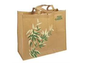 Tragetasche aus Vliesstoff 80 gm2, 45 + 20 x 40 cm, mehrfach verwendbar,