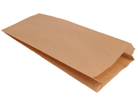 Brotbeutel Kraft naturbraun enggerippt, 40 gm2, 24 x 8 x 36 cm, 1 kg rund,