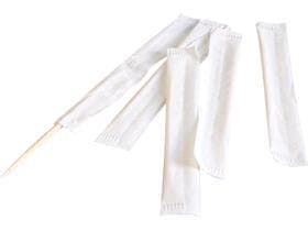 Zahnstocher einzeln in Papier gehüllt, aus Birkenholz, ø 2 mm, Länge: 66 mm