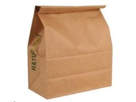 Lunchtüte aus braunem Kraftpapier 70 gm2, 22 + 10.5 x 30 cm, ohne