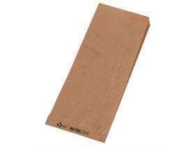 Seitenfaltenbeutel aus braunem Kraft- papier enggerippt, 30 x 9 x 48 cm,