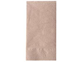 Bio Servietten Natur, 2-lagig, 33 x 33 cm, 1/8 Falz, 100% Recycling