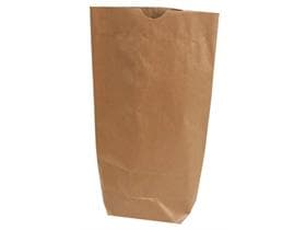 Kreuzbodenbeutel Kraft braun enggerippt 60 gm2, 14 x 21 cm, 0.5 kg, unbedruckt,