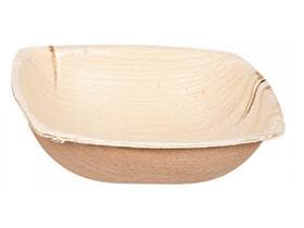 Palmblatt Schale eckig, 14 x 14 x 4.5 cm 350 ml