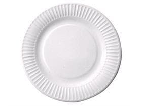 Bio Pappteller rund, ø 20 cm, weiss, unbeschichtet