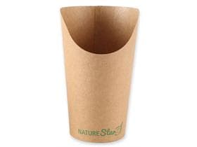 Wrap-Cup aus braunem Kraftkarton, 500 ml, ø 60 mm, Höhe 135 mm