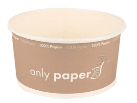 Salat-/Menüschale, Kraftkarton weiss rund, ø 150 mm, Höhe 78 mm, 1000 ml,