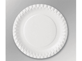 Bio Pappteller rund, ø 18 cm, weiss, FSC-Mix / Frischfaser