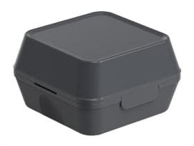 Burger Box, Grösse M, 115 x 115 x 82 mm schiefergrau, aus Kunststoff