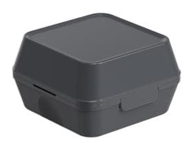 Burger Box, Grösse XL, 125 x 125 x 102mm schiefergrau, aus Kunststoff