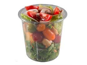 Feinkostbecher aus PET/rPET transparent, rund, 1000 ml, ø 117 mm, Höhe 156 mm