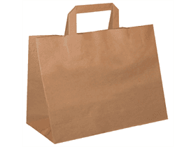 Papiertragetaschen für Torten-/Pizza- karton, Kraftpapier braun 110 gm2,