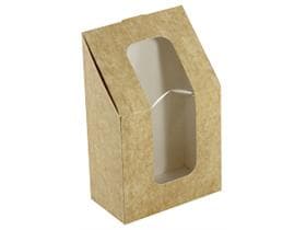 Wrap-Verpackung aus braunem Kraftkarton, 90 x 50 x 140 mm, mit