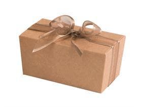Ballotin 1 praline, Kraft 45x30/30mm, flach geliefert