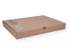 Pizza- und Flammkuchenkarton 32 x 46 x 4 cm, braun, bedruckt