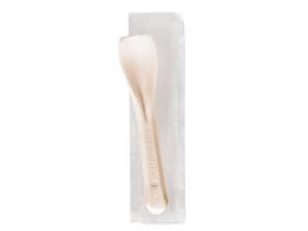 Glacelöffel aus Bio Kunststoff, beige Länge 95 mm, einzeln verpackt