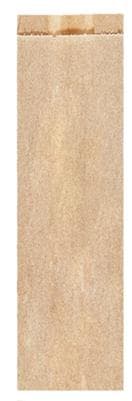 Sandwichbeutel aus braunem Perga- mentersatz, fettdicht, 9 x 4 x 30 cm,